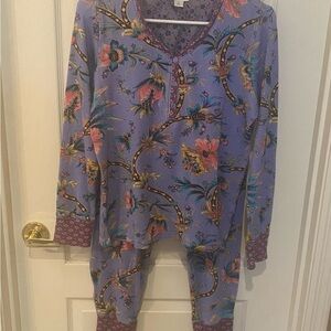 Sundance pajama set women’s size Medium 100% cotton